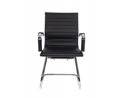 Кресло Бюрократ CH-883-LOW-V черный эко.кожа низк.спин. полозья металл хром-foto2