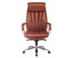 Кресло руководителя Бюрократ T-9922SL светло-коричневый Leather Eichel кожа крестовина металл хром-foto2