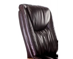 Кресло руководителя Бюрократ T-9914 коричневый рец.кожа/кожзам крестовина пластик пластик золото-foto9