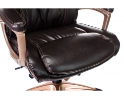 Кресло руководителя Бюрократ T-9914 коричневый рец.кожа/кожзам крестовина пластик пластик золото-foto10
