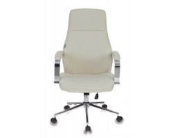 Кресло руководителя Бюрократ T-703SL молочный эко.кожа крестовина металл хром-foto2