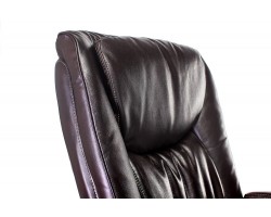 Кресло руководителя Бюрократ T-9914 коричневый рец.кожа/кожзам крестовина пластик пластик золото-foto8