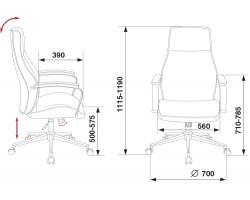 Кресло руководителя Бюрократ T-703SL молочный эко.кожа крестовина металл хром-foto6
