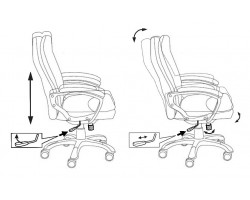 Кресло руководителя Бюрократ CH-868N коричневый Boroko-37 эко.кожа крестовина пластик-foto6