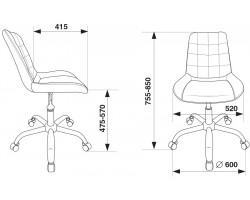Кресло Бюрократ CH-350SL светло-бежевый текстиль/эко.кожа крестовина металл хром-foto6