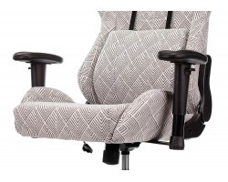 Кресло игровое Zombie VIKING LOFT серый Loft ромбик с подголов. крестовина металл-foto8