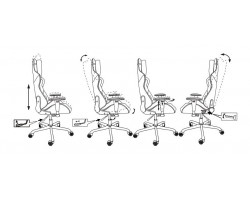 Кресло игровое Zombie VIKING LOFT серый Loft ромбик с подголов. крестовина металл-foto18