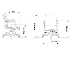 Кресло руководителя Бюрократ T-9927WALNUT-LOW горчичный кожа низк.спин. крестовина металл/дерево-foto6
