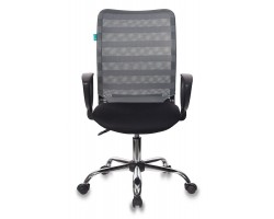 Кресло Бюрократ CH-599AXSL серый TW-32K03 сиденье черный TW-11 сетка/ткань крестовина металл хром-foto2