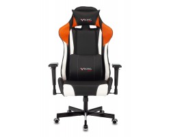 Кресло игровое Zombie VIKING TANK черный/оранжевый/белый эко.кожа с подголов. крестовина металл-foto2