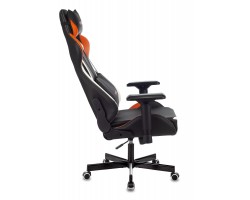 Кресло игровое Zombie VIKING TANK черный/оранжевый/белый эко.кожа с подголов. крестовина металл-foto5