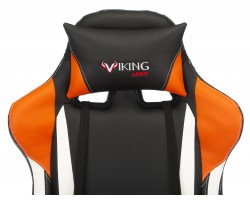 Кресло игровое Zombie VIKING TANK черный/оранжевый/белый эко.кожа с подголов. крестовина металл-foto7