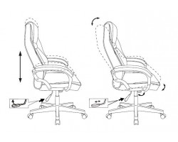 Кресло игровое Zombie DRIVER черный/голубой эко.кожа с подголов. крестовина пластик-foto14