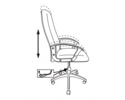 Кресло руководителя Бюрократ CH-808LT черный 3C11 крестовина пластик-foto5