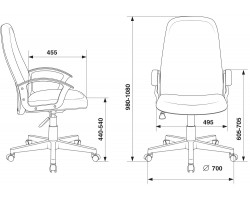 Кресло руководителя Бюрократ CH-808LT черный 3C11 крестовина пластик-foto6