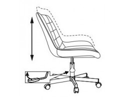 Кресло Бюрократ CH-350M оранжевый Velvet 72 крестовина металл-foto5