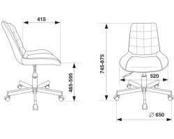 Кресло Бюрократ CH-350M оранжевый Velvet 72 крестовина металл-foto6