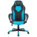 Кресло игровое Zombie GAME 17 черный/синий текстиль/эко.кожа крестовина пластик