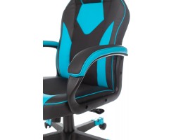 Кресло игровое Zombie GAME 17 черный/синий текстиль/эко.кожа крестовина пластик-foto12