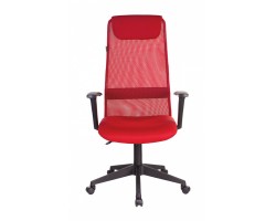 Кресло руководителя Бюрократ KB-8N красный TW-35N TW-97N сетка/ткань с подголов. крестовина пластик-foto2