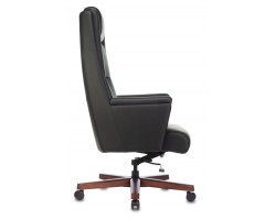 Кресло руководителя Бюрократ _DUKE черный кожа крестовина металл/дерево-foto3