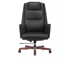 Кресло руководителя Бюрократ _DUKE черный кожа крестовина металл/дерево-foto2