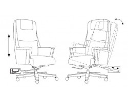 Кресло руководителя Бюрократ _DUKE черный кожа крестовина металл/дерево-foto11