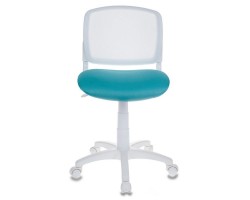 Кресло детское Бюрократ CH-W296NX белый TW-15 сиденье бирюзовый 15-175 сетка/ткань крестовина пластик пластик белый-foto2