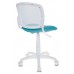 Кресло детское Бюрократ CH-W296NX белый TW-15 сиденье бирюзовый 15-175 сетка/ткань крестовина пластик пластик белый