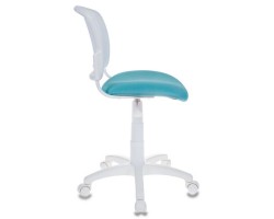 Кресло детское Бюрократ CH-W296NX белый TW-15 сиденье бирюзовый 15-175 сетка/ткань крестовина пластик пластик белый-foto3