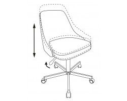 Кресло Бюрократ CH-340M миндальный каппучино 38-402 крестовина металл-foto7