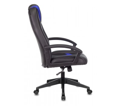 Кресло игровое Zombie Viking-8 черный/синий эко.кожа крестовина пластик
