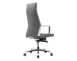 Кресло руководителя Бюрократ _JONS серый крестовина алюминий-foto4