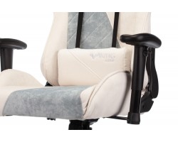 Кресло игровое Zombie VIKING X Fabric белый/серо-голубой с подголов. крестовина пластик-foto9