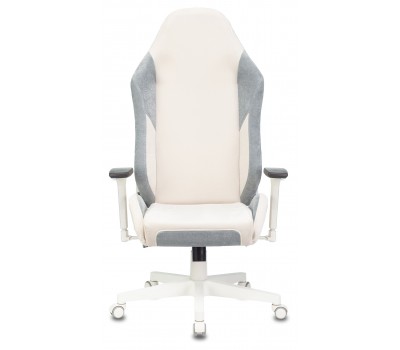 Кресло игровое Zombie EPIC PRO Fabric белый/серо-голубой с подголов. крестовина пластик пластик белый