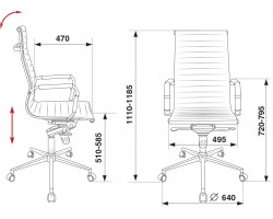 Кресло руководителя Бюрократ CH-883MB черный эко.кожа крестовина металл хром-foto6