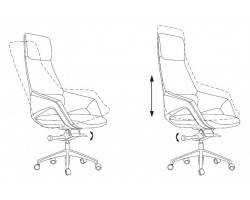 Кресло руководителя Бюрократ _DAO-2 коричневый кожа с подголов. крестовина алюминий-foto10