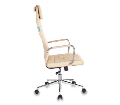 Кресло руководителя Бюрократ KB-9N/ECO бежевый эко.кожа с подголов. крестовина металл хром Кресло руководителя Бюрократ KB-9N/ECO бежевый эко.кожа с подголов. крестовина металл хром