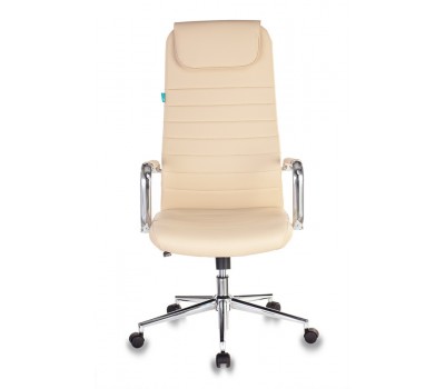 Кресло руководителя Бюрократ KB-9N/ECO бежевый эко.кожа с подголов. крестовина металл хром Кресло руководителя Бюрократ KB-9N/ECO бежевый эко.кожа с подголов. крестовина металл хром