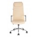 Кресло руководителя Бюрократ KB-9N/ECO бежевый эко.кожа с подголов. крестовина металл хром