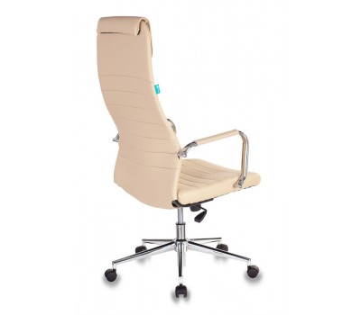 Кресло руководителя Бюрократ KB-9N/ECO бежевый эко.кожа с подголов. крестовина металл хром Кресло руководителя Бюрократ KB-9N/ECO бежевый эко.кожа с подголов. крестовина металл хром