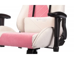 Кресло игровое Zombie VIKING X Fabric белый/розовый с подголов. крестовина пластик-foto9