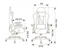 Кресло игровое Zombie VIKING X Fabric белый/розовый с подголов. крестовина пластик-foto17