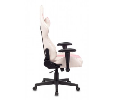 Кресло игровое Zombie VIKING X Fabric белый/розовый с подголов. крестовина пластик