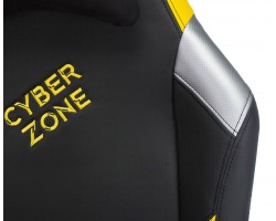 Кресло игровое Zombie HERO CYBERZONE PRO черный/желтый эко.кожа с подголов. крестовина пластик-foto7