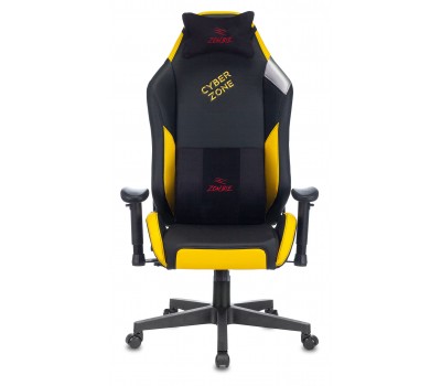 Кресло игровое Zombie HERO CYBERZONE PRO черный/желтый эко.кожа с подголов. крестовина пластик