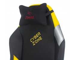 Кресло игровое Zombie HERO CYBERZONE PRO черный/желтый эко.кожа с подголов. крестовина пластик-foto9
