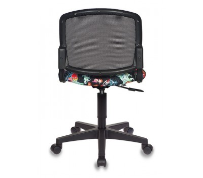 Кресло детское Бюрократ CH-296NX черный сиденье черный черепа сетка/ткань крестовина пластик