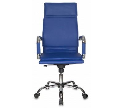 Кресло руководителя Бюрократ CH-993 синий эко.кожа крестовина металл хром Кресло руководителя Бюрократ CH-993 синий эко.кожа крестовина металл хром