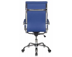 Кресло руководителя Бюрократ CH-993 синий эко.кожа крестовина металл хром-foto4